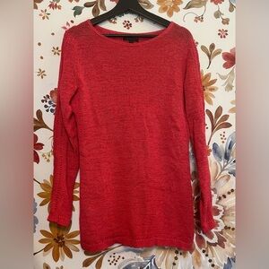 Rachel Zoe L Red Lightweight Preppy Sheer Office Teacher Fall Spring Sweater